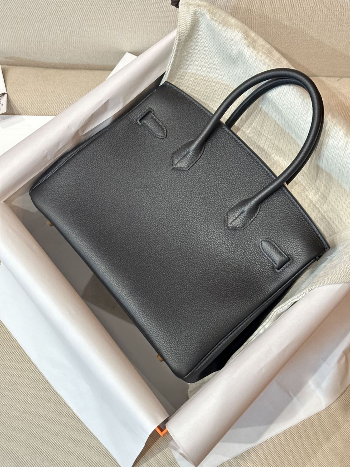 Hermes Platinum Internal Stitching BIRKIN30 Togo Original Leather Top-Grade Leather Handbag Bag Handcrafted Leather Bag From The Original Factory's Premium Custom Collection #934055