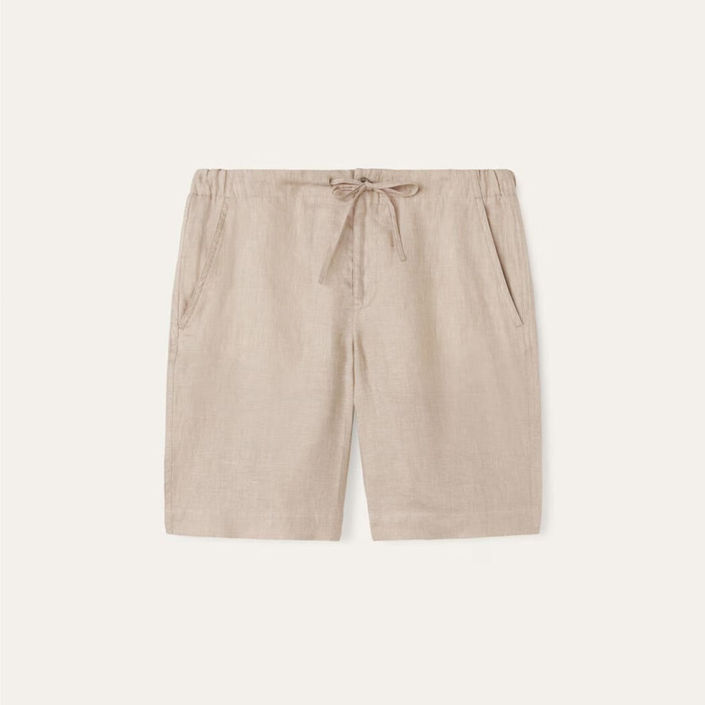 Loro Piana Men's Spring And Summer Trend Fashion Mid-waist Tie Shorts Linen Solid Color Casual Pants Ngvp #8163