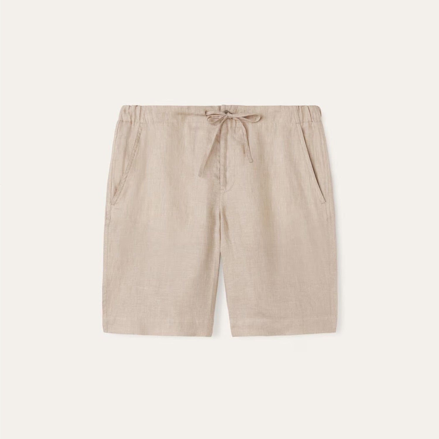 Loro Piana Men's Spring And Summer Trend Fashion Mid-waist Tie Shorts Linen Solid Color Casual Pants Ngvp #8163