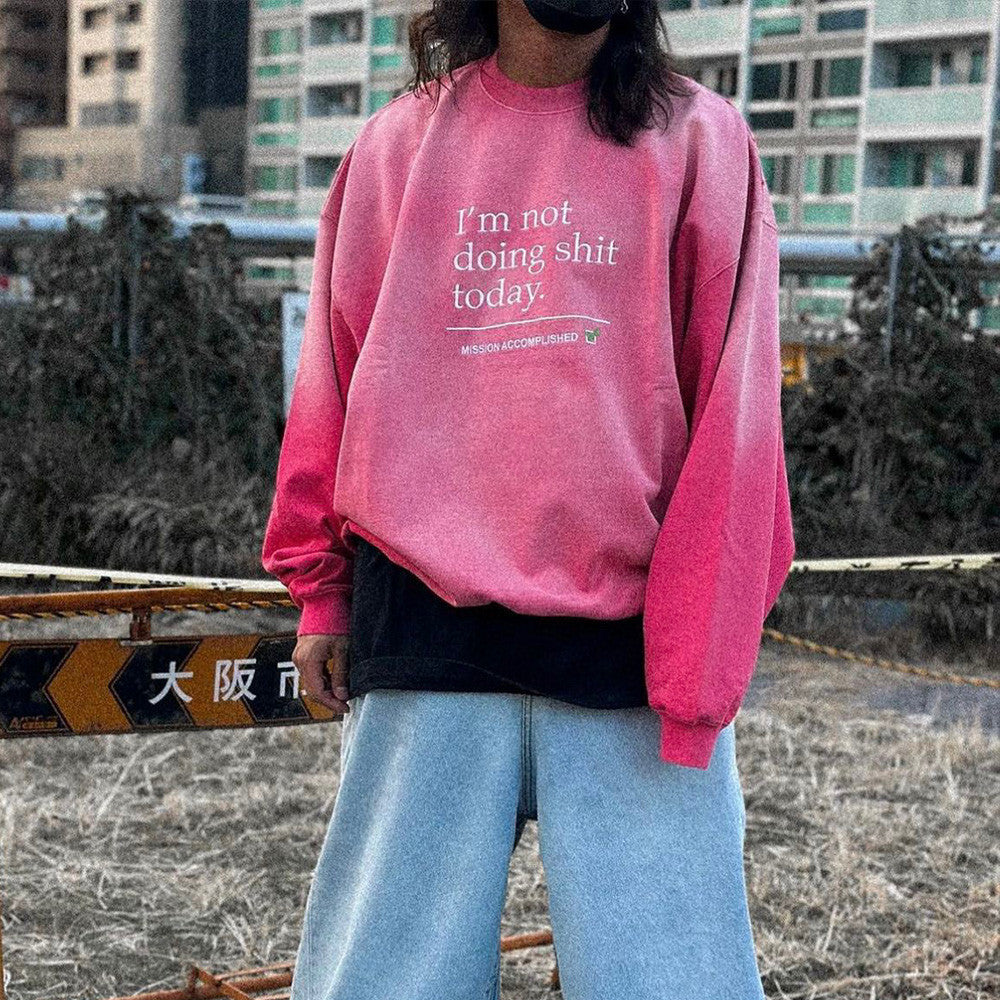 Vetements Letter Print Pullover Sweatshirt Ngvp #6725