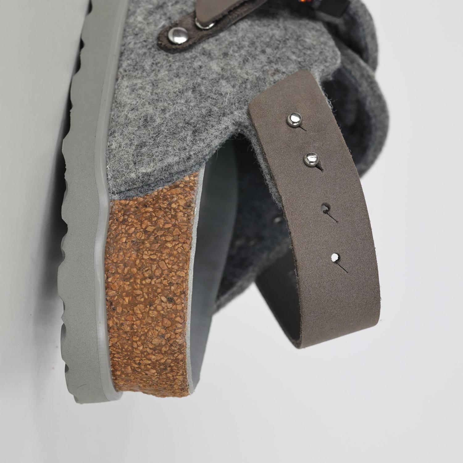 Dior X Birkenstock Tokio Men's And Women's Solid Color Wool Fiber Upper Suede Birkenstock Sandals Shoes #77458