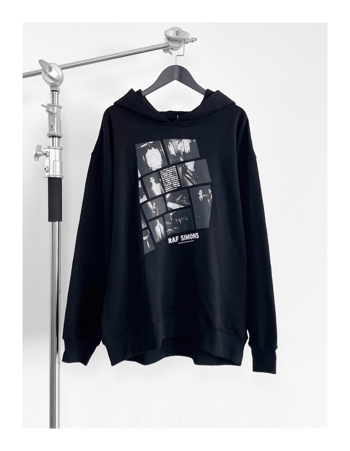 Raf Simons Men's Autumn And Winter Portrait Letter Print Os Loose Washed Sweatshirt Vibe Wind Hoodie High Street Trend Hooded Sweatshirt Ngvp #2459
