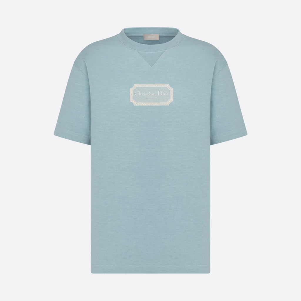 Dior Men's Summer Embroidered Logo Solid Colour Round Neck Cotton Short Sleeve T-Shirt #97793