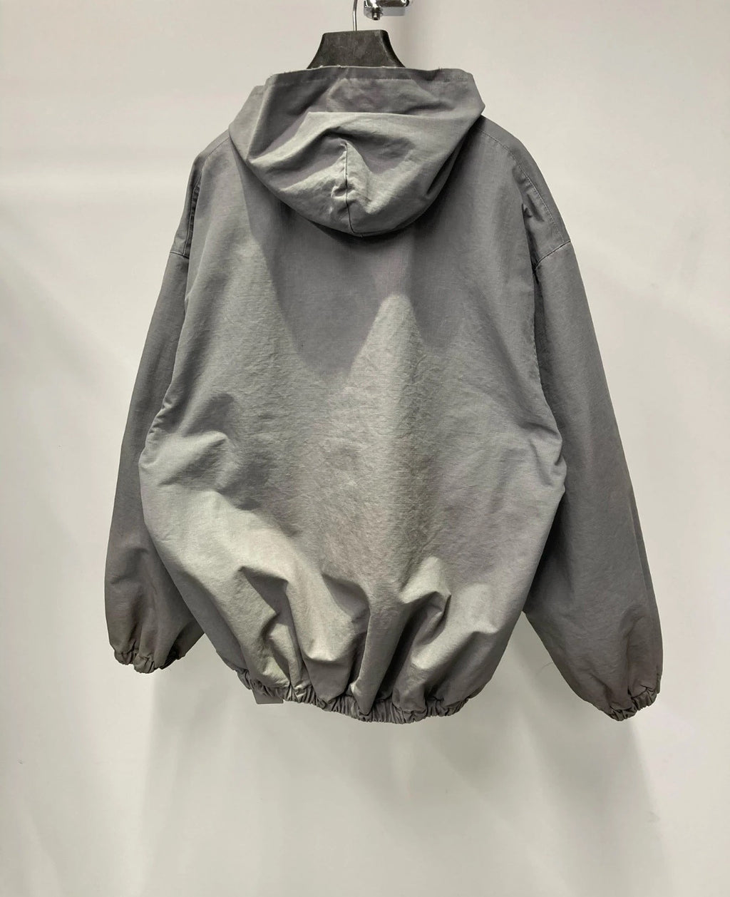 Balenciaga Solid Color Cotton Ripstop Zippered Hooded Long Sleeved Jacket Loose Fit #333080