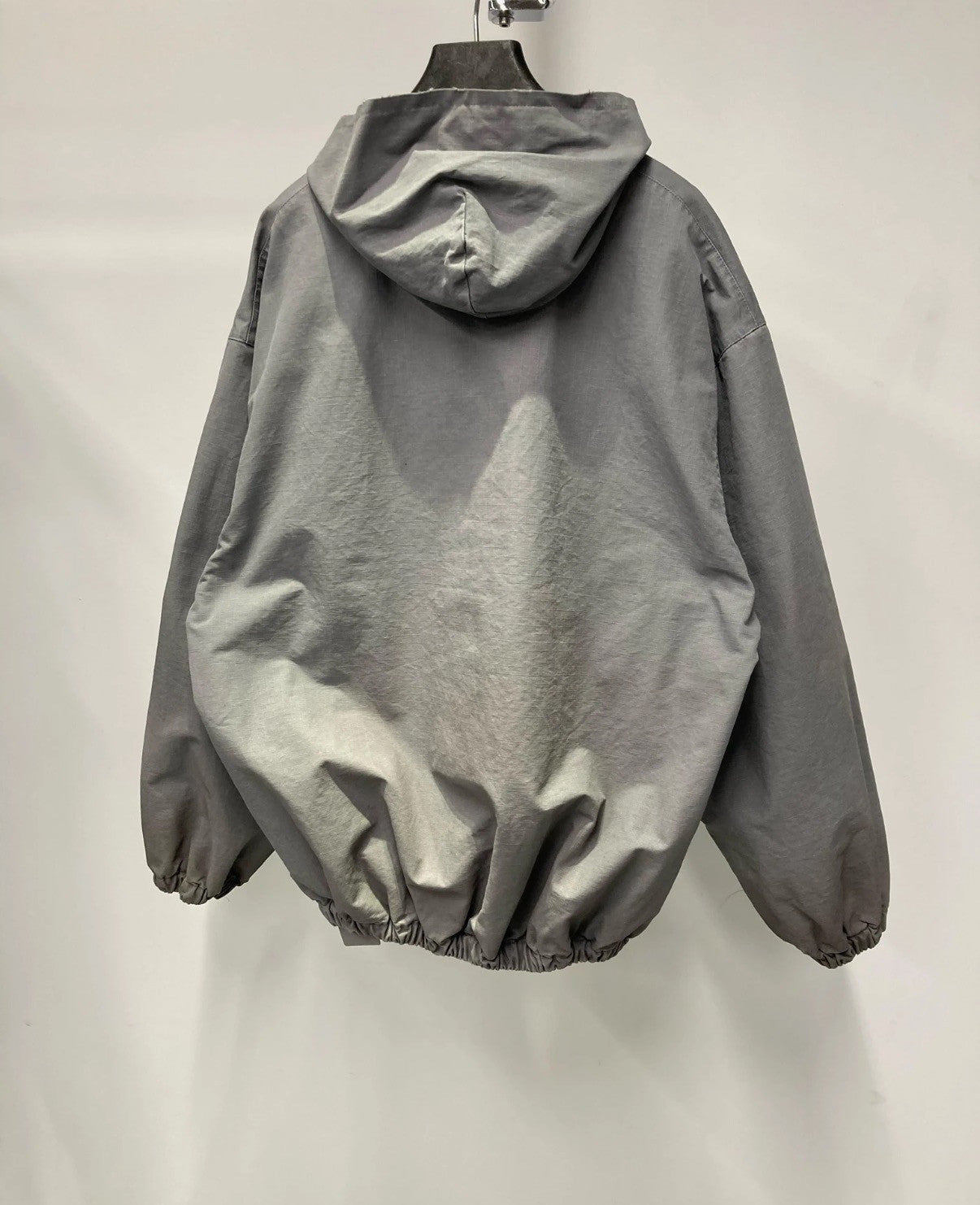 Balenciaga Solid Color Cotton Ripstop Zippered Hooded Long Sleeved Jacket Loose Fit #333080