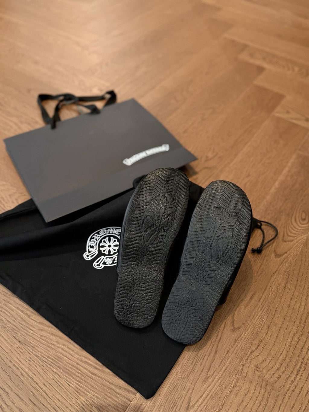 Chrome Hearts Home Mule Leather Slippers #382259