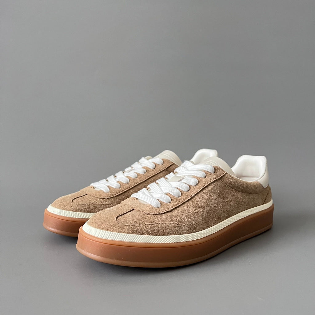 Loro Piana Men's Tennis Walk Dexun Sports Shoes Suede Round Toe Lace-Up Solid Color Four-Season Casual Shoes Low-Top Sneakers Ngvp #315199