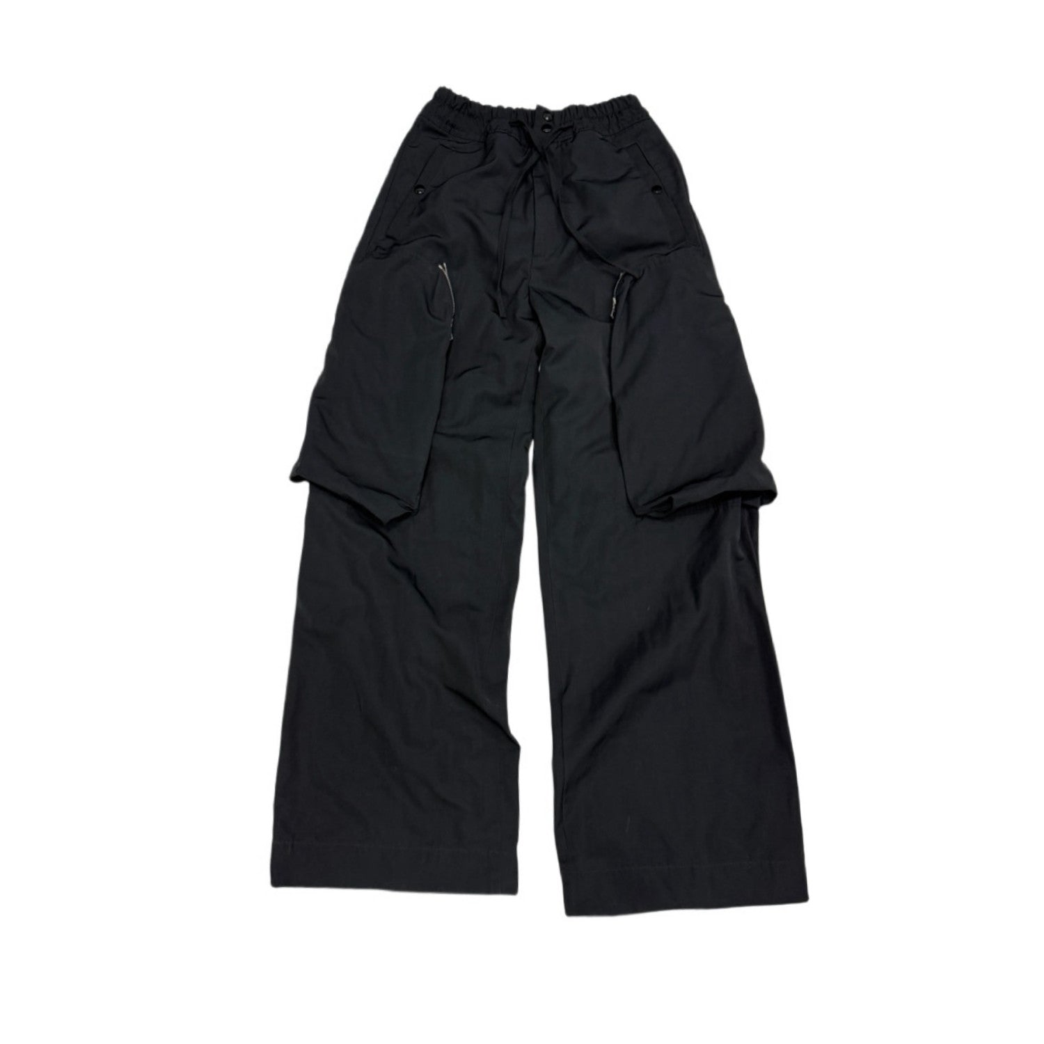 Dries Van Noten DVN Men's Spring And Summer Three-dimensional Cutting 3d Large Pockets Zipper Drawstring Nylon Work Pants Loose Straight Wide-leg Pants Casual Pants Ngvp #2469