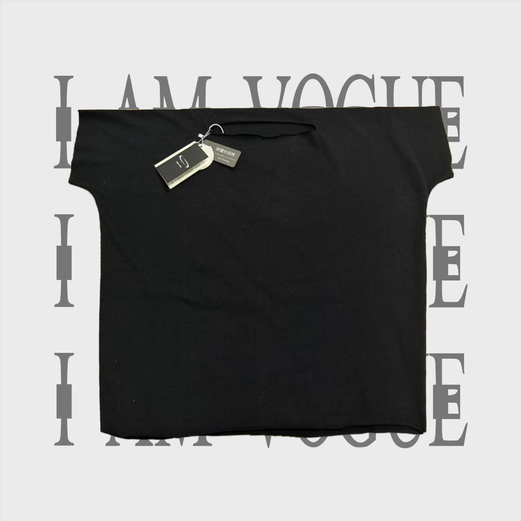 Opium Yvl Style Playboicarti Black Canvas os Fit Loose Solid Color Vest tee Men's Spring/Summer Fashion Trend High Street T-Shirt Ngvp #2411