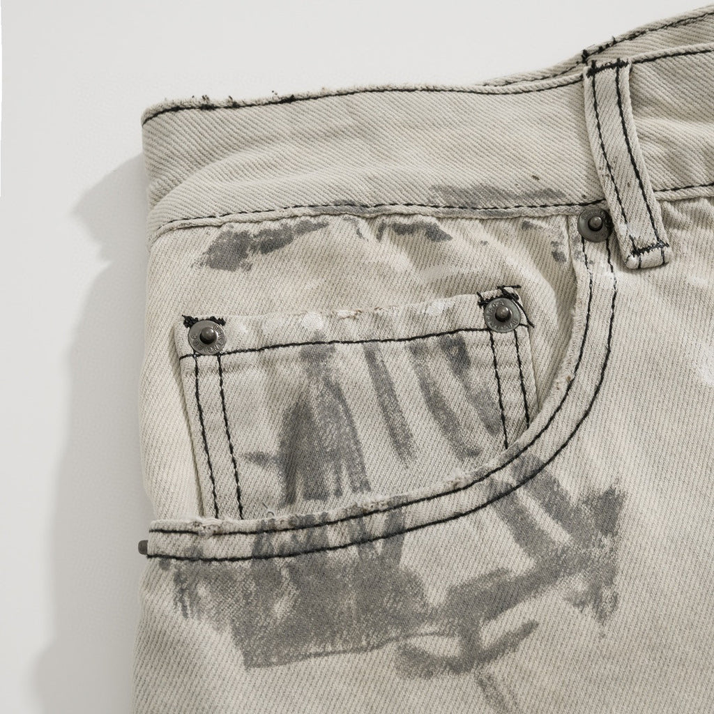 Balenciaga Graffiti Loose Fit Denim Pants Ngvp #6578