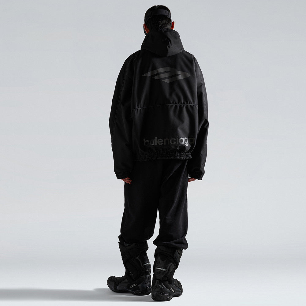Balenciaga Men's 3b Sports Icon Ski Tracksuit Parka in Black #375922