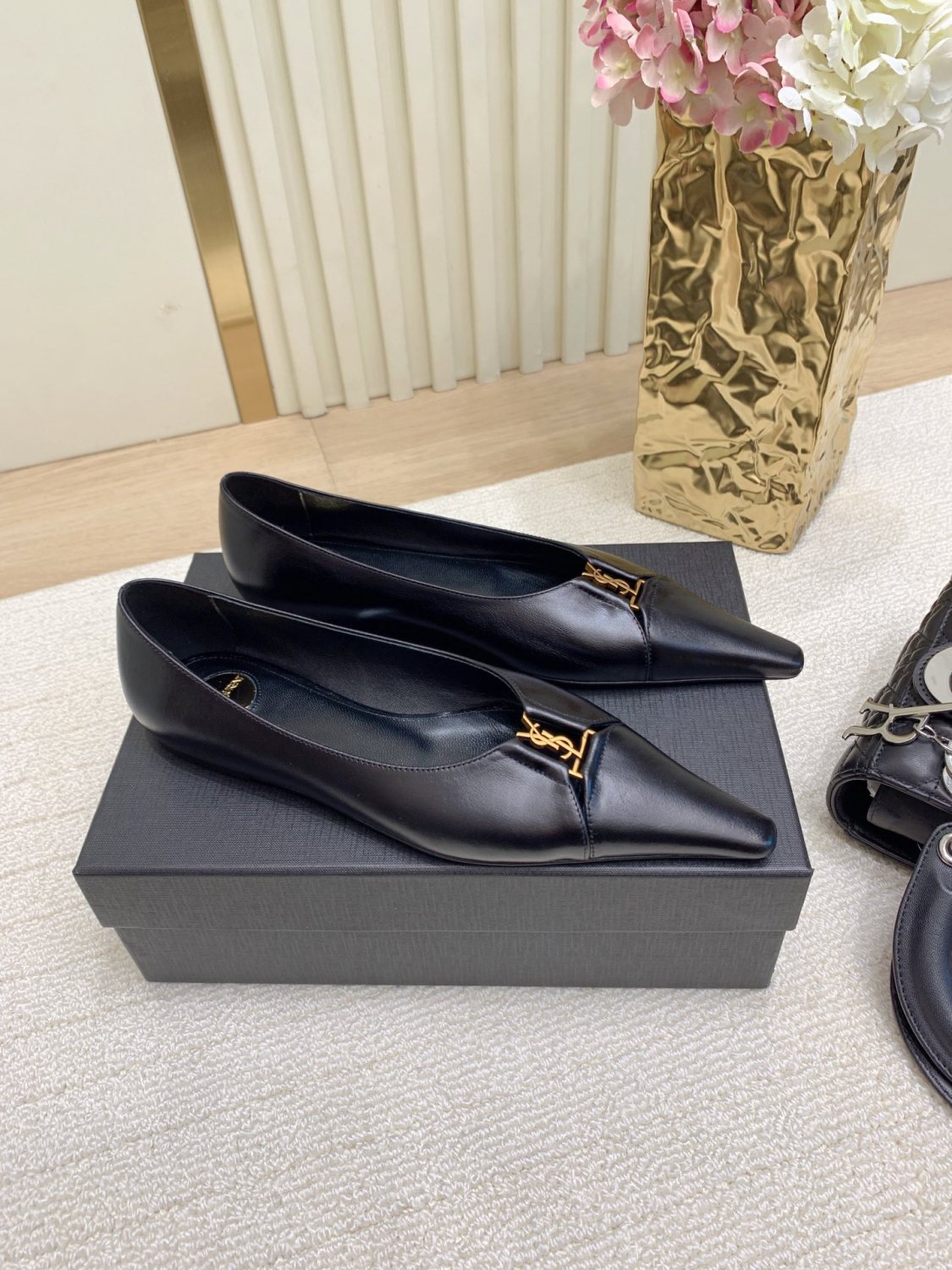 Saint Laurent Latest 2025 Silk Leather Spring/Summer Runway Single Shoes #332701