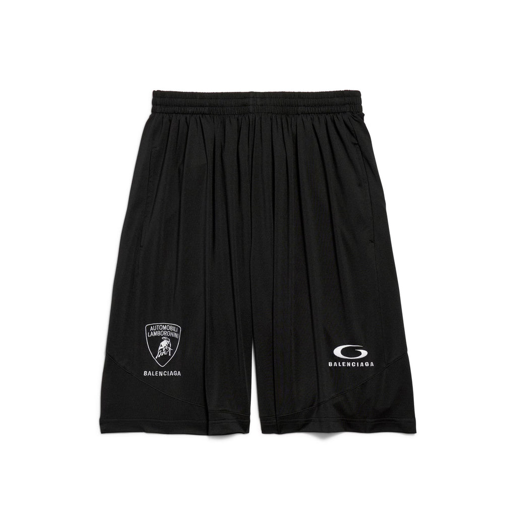 Balenciaga I Automobili Lamborghini Oversized Soccer Men's Summer Short Sleeved T-shirt In Black Mesh Jersey Casual Shorts Set Suit #77457