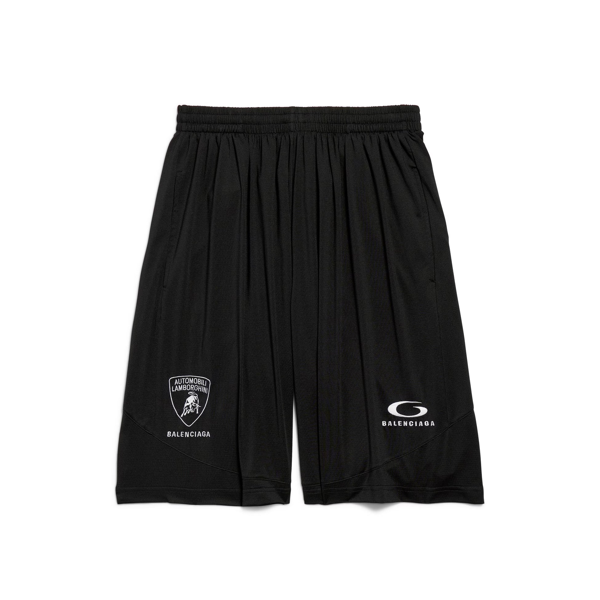 Balenciaga I Automobili Lamborghini Oversized Soccer Men's Summer Short Sleeved T-shirt In Black Mesh Jersey Casual Shorts Set Suit #77457