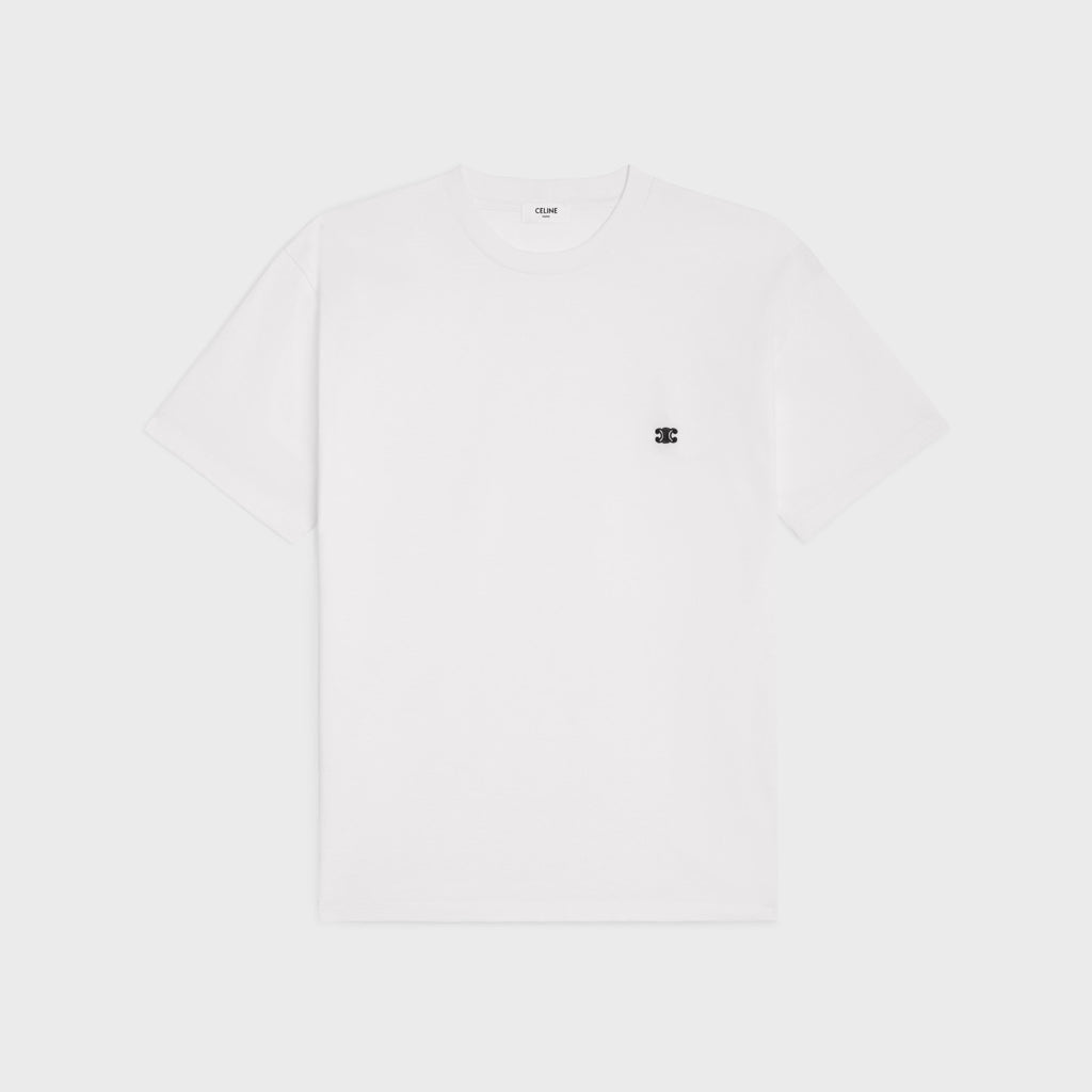 Celine Triomphe Cotton Plain Knit Loose T-Shirt C Spring And Summer Men And Women Fashion Round Neck Short Sleeve Logo Embroidery T-Shirt #81149
