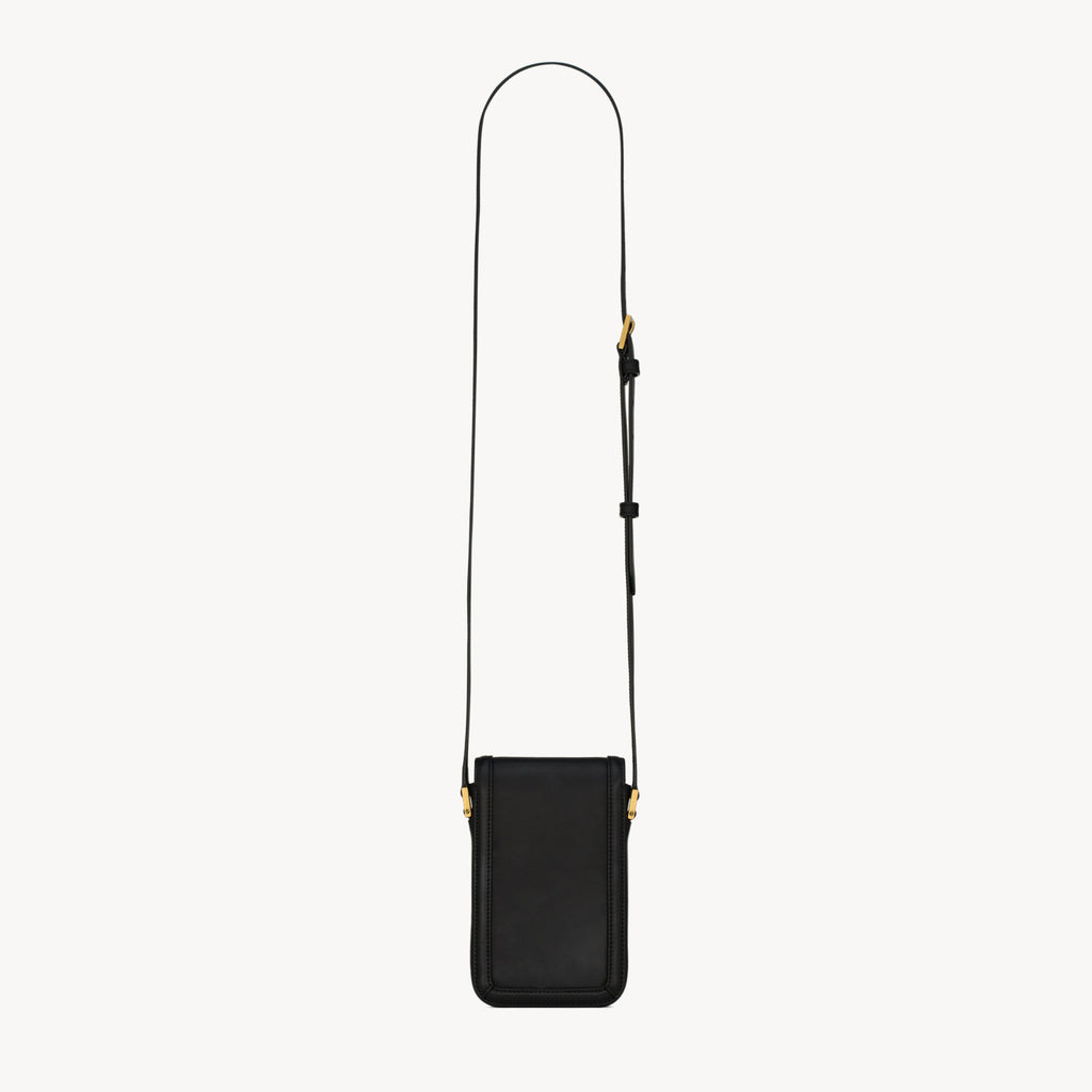 SAINT LAURENT SOLFERINO Mini Bag Women's Fashion Classic Black Leather Crossbody Bag with Gold Buckle and Adjustable Strap Bags 753963BWR0W1000 #78744