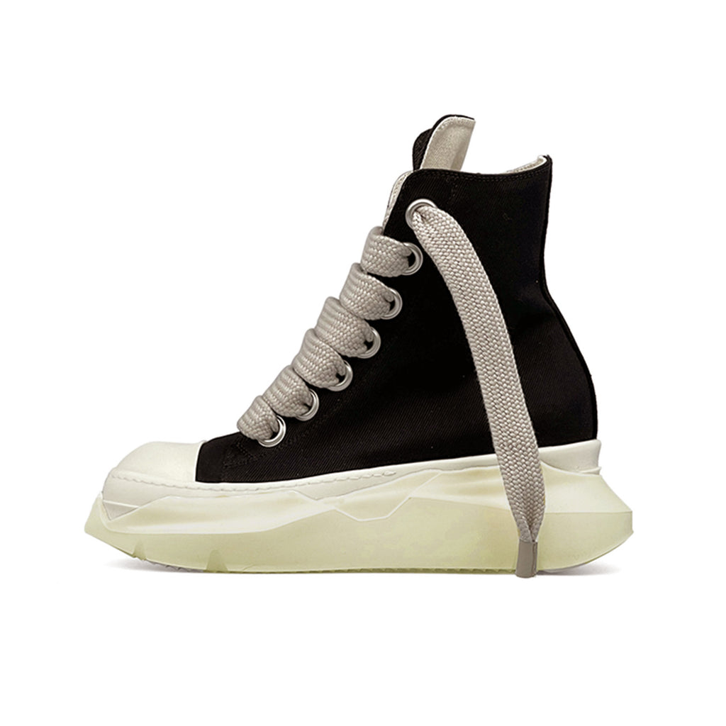 Rick Owens Drkshdw Men's Thick Lace High Top Shoes Heightened Thick Bottom Board Shoes Sports Casual Canvas Shoes Boots  #81379