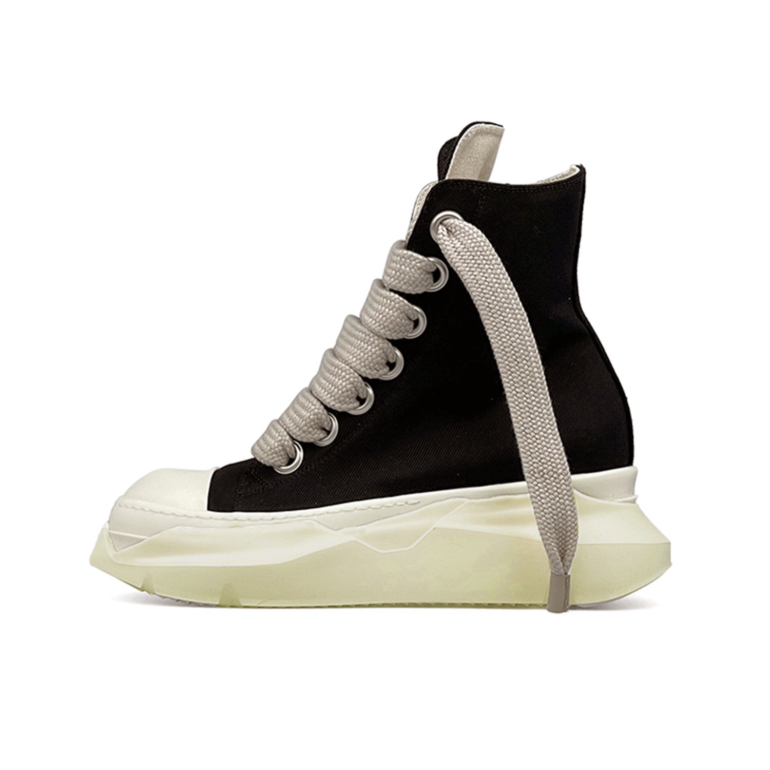 Rick Owens Drkshdw Men's Thick Lace High Top Shoes Heightened Thick Bottom Board Shoes Sports Casual Canvas Shoes Boots  #81379