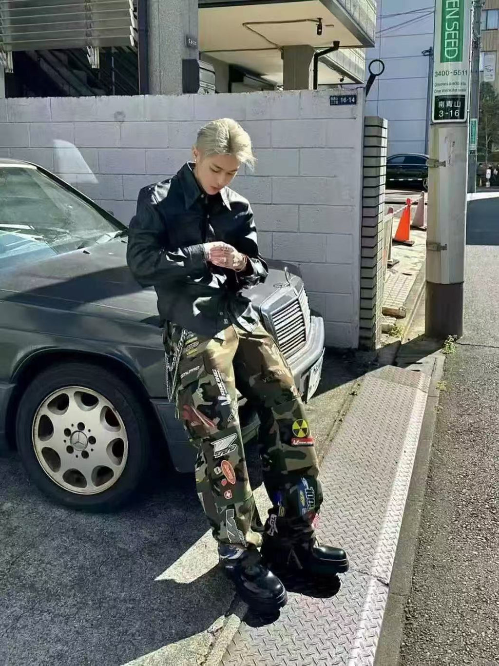 VETEMENTS Opium YVL Style Camouflage Sticker Printed Straight Overalls Playboicarti Same Style #332197