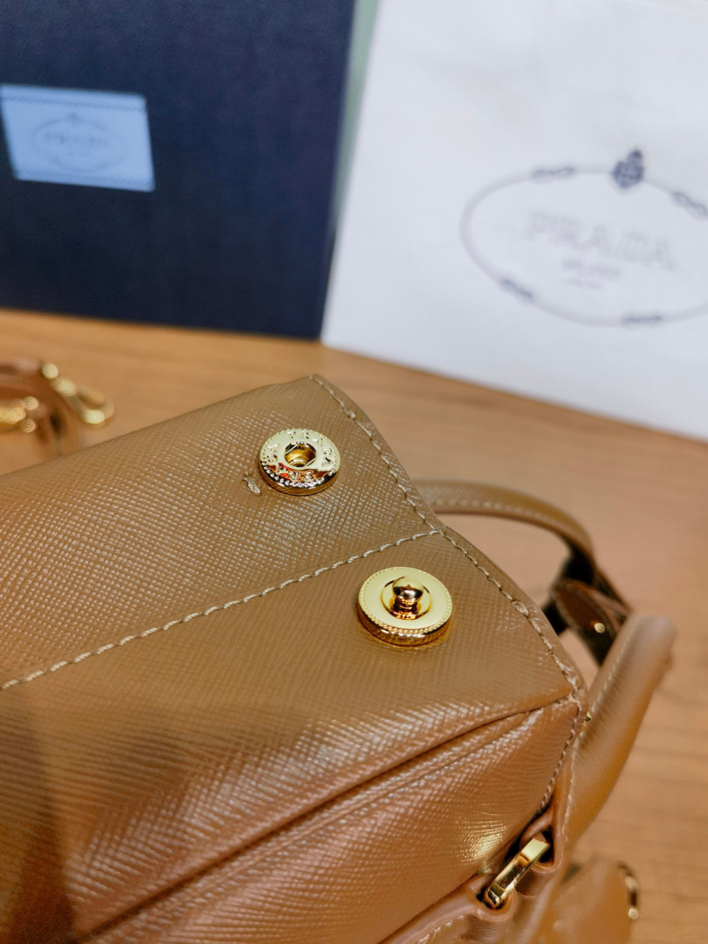 Prada Caramel Prada Galleria Mini Saffiano Leather Bag #333995