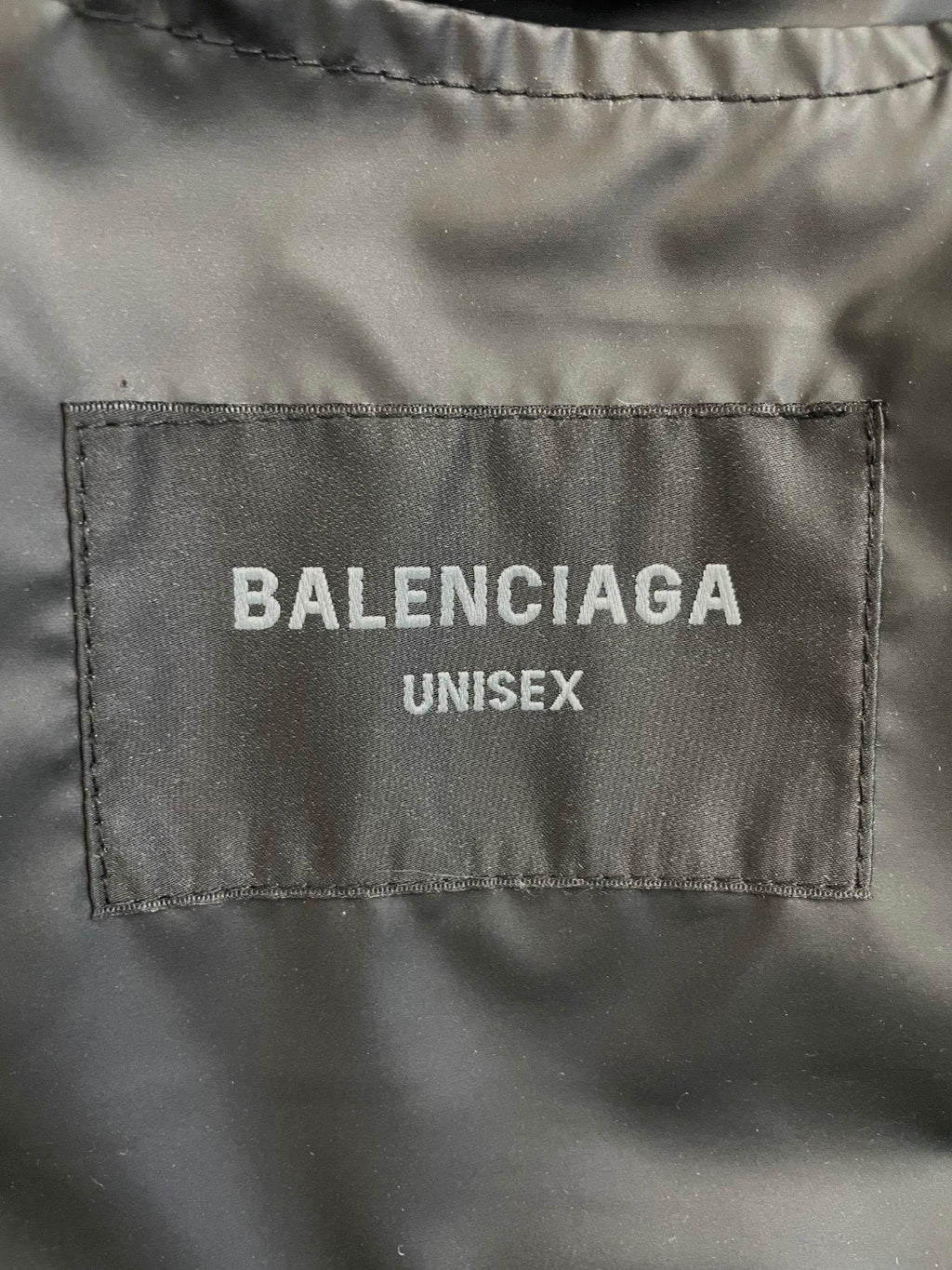 Balenciaga Men's and Women's Autumn and Winter Solid Color Letter Printed Loose Fit Puffer Down Long Sleeve Jacket #74343