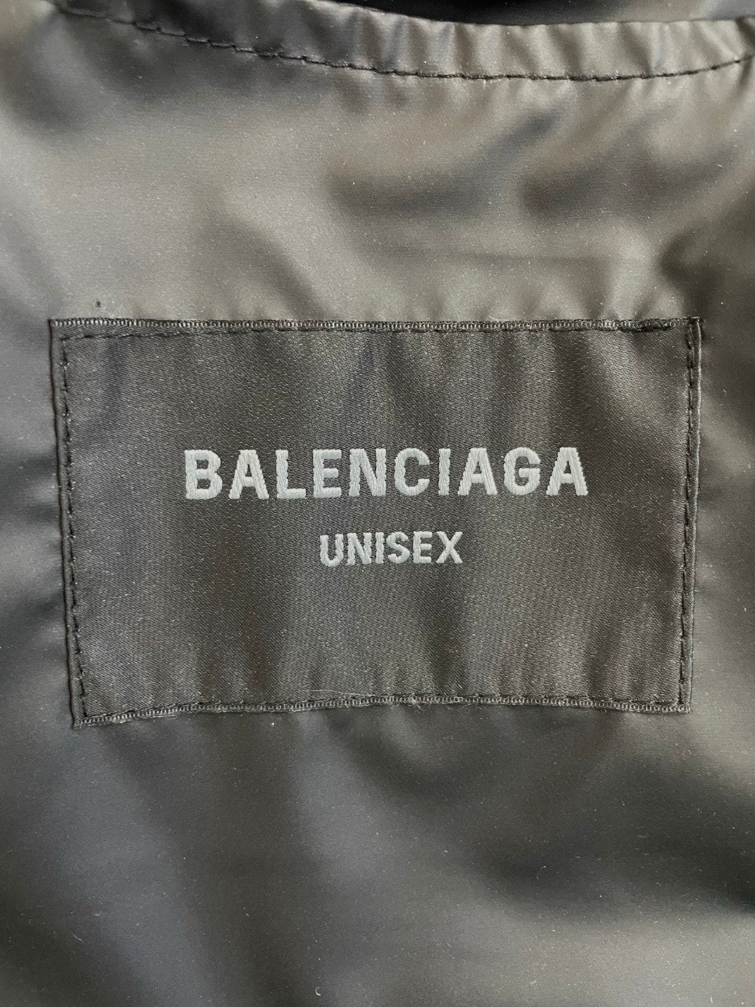 Balenciaga Men's and Women's Autumn and Winter Solid Color Letter Printed Loose Fit Puffer Down Long Sleeve Jacket #74343