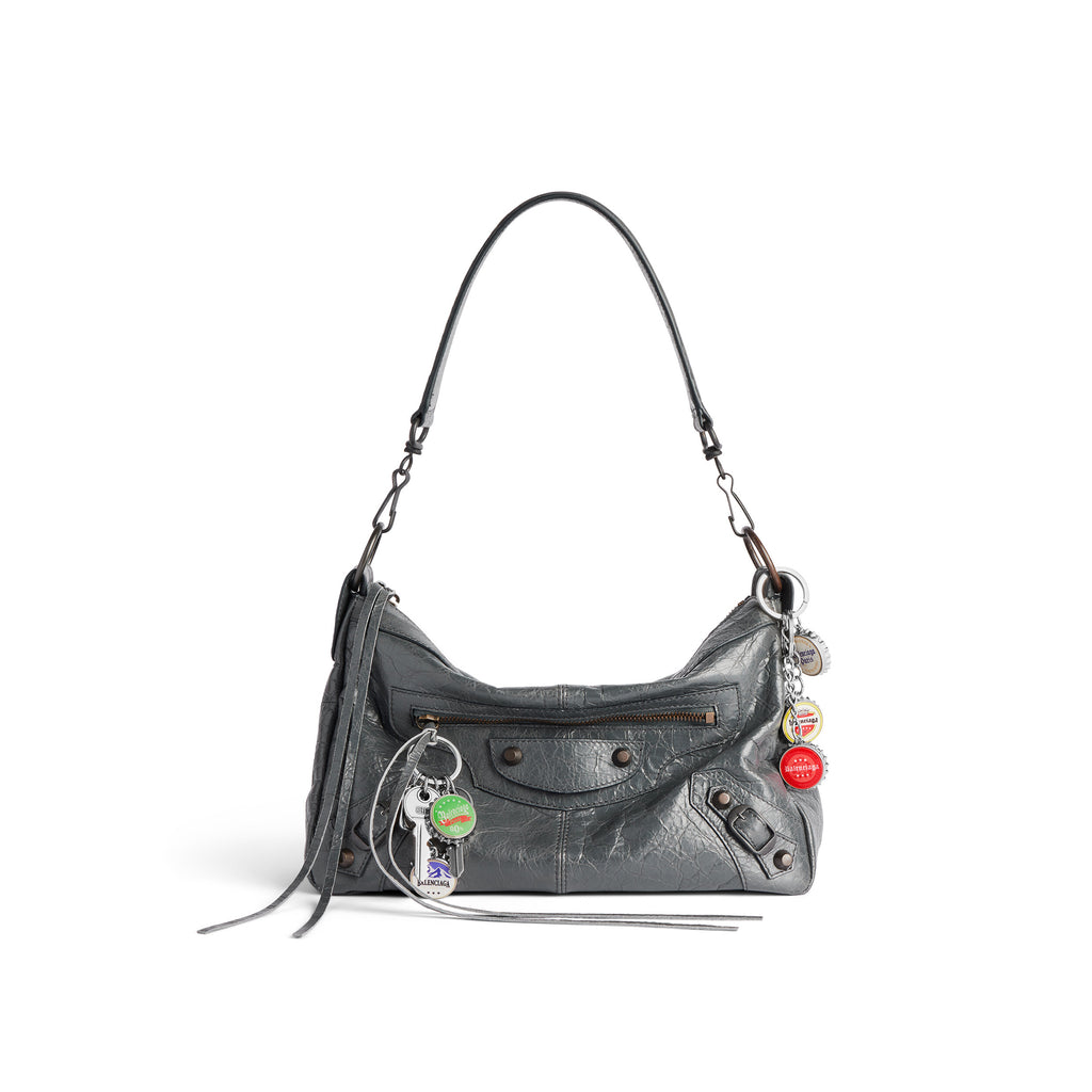 Balenciaga LE CITY MOTO Men's And Women's Fashion Classic Solid Color Zipper Closure Leather Adjustable Strap Shoulder Bag Crossbody Bag Motorcycle Bag Bags 8461882AB6Z1251 #79567