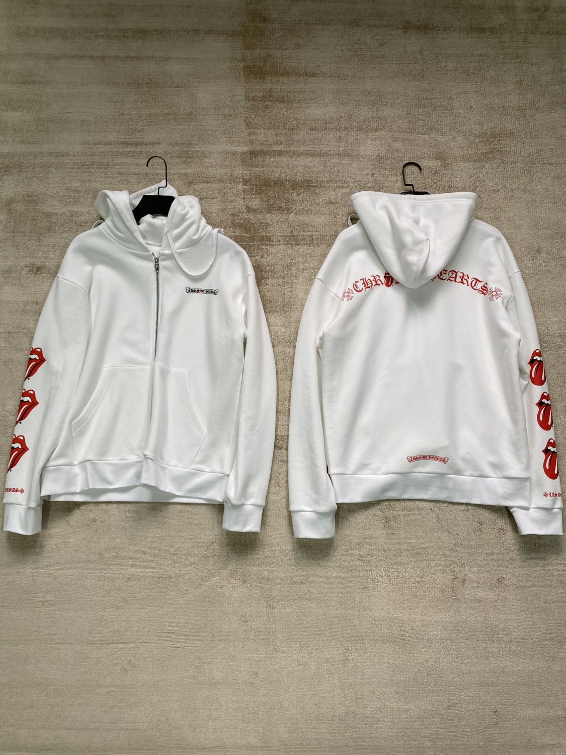 Chrome Hearts Chrome Hearts Men's Spring and Fall Logo Printed Zipper Long Sleeve Hooded Jacket #99978