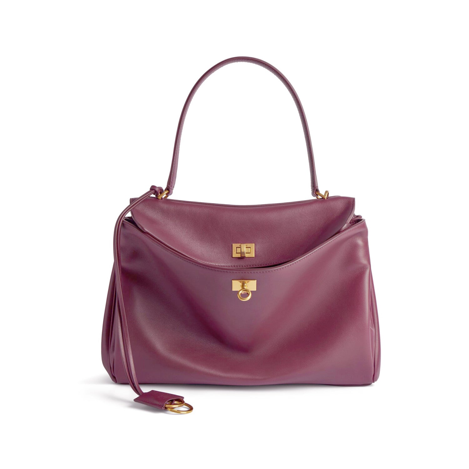 Balenciaga Women's Fashion Rodeo Medium Handbag Casual Pure Color Cowhide Leather Shoulder Crossbody Bags Bags 7897722AA4U1000 Ngvp #9916