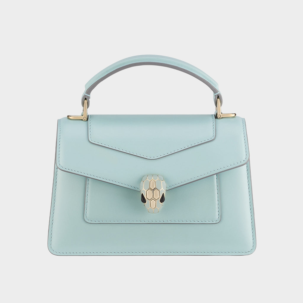 Bvlgari Women's Serpenti Forever Series Fashion Solid Color Mini Top Handle Bags Leather Bags #71971