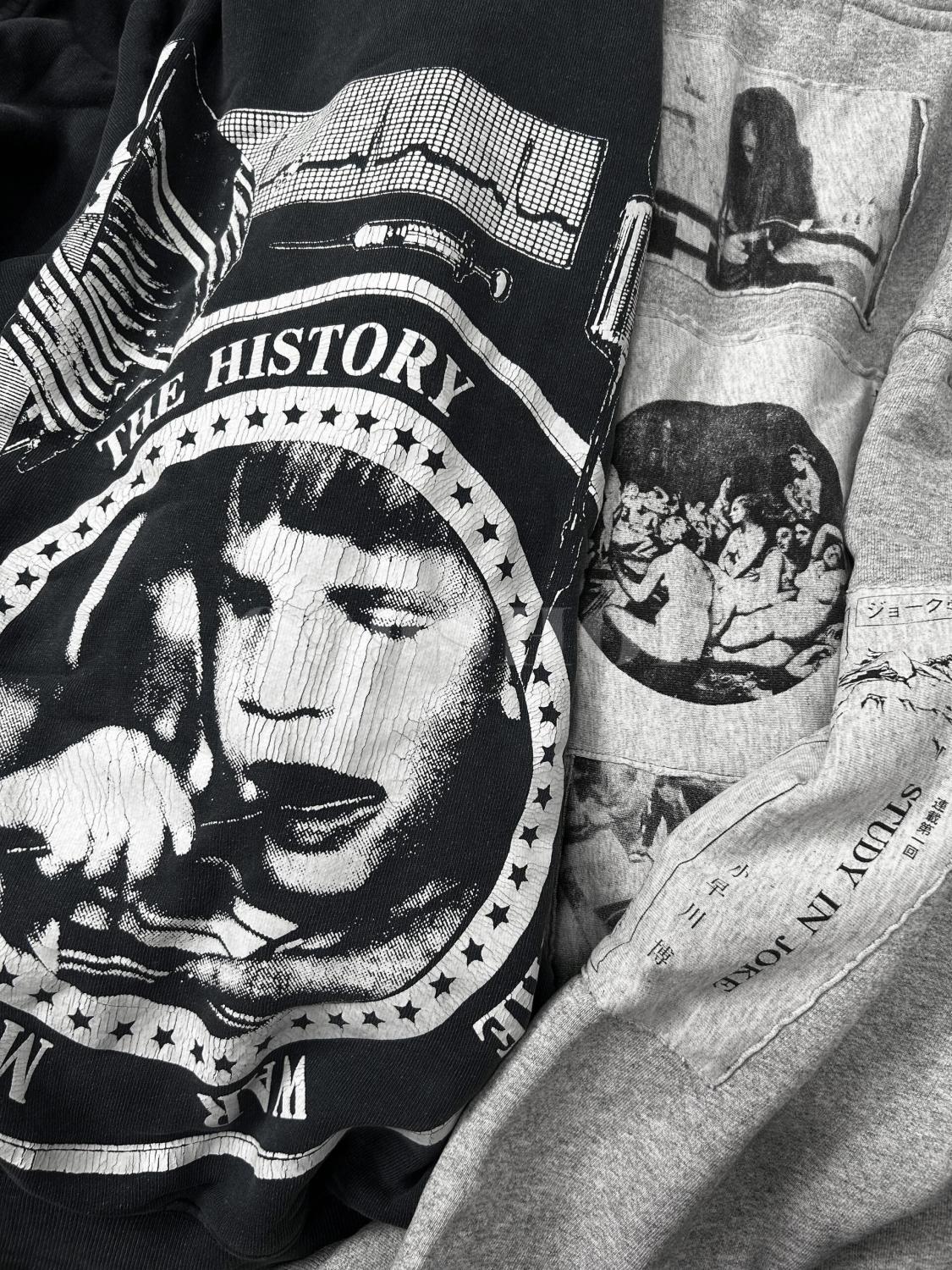 Enfants Riches Deprimes  My Role in the Histort of  War  Washed Distressed Hooded Sweatshirt #333687