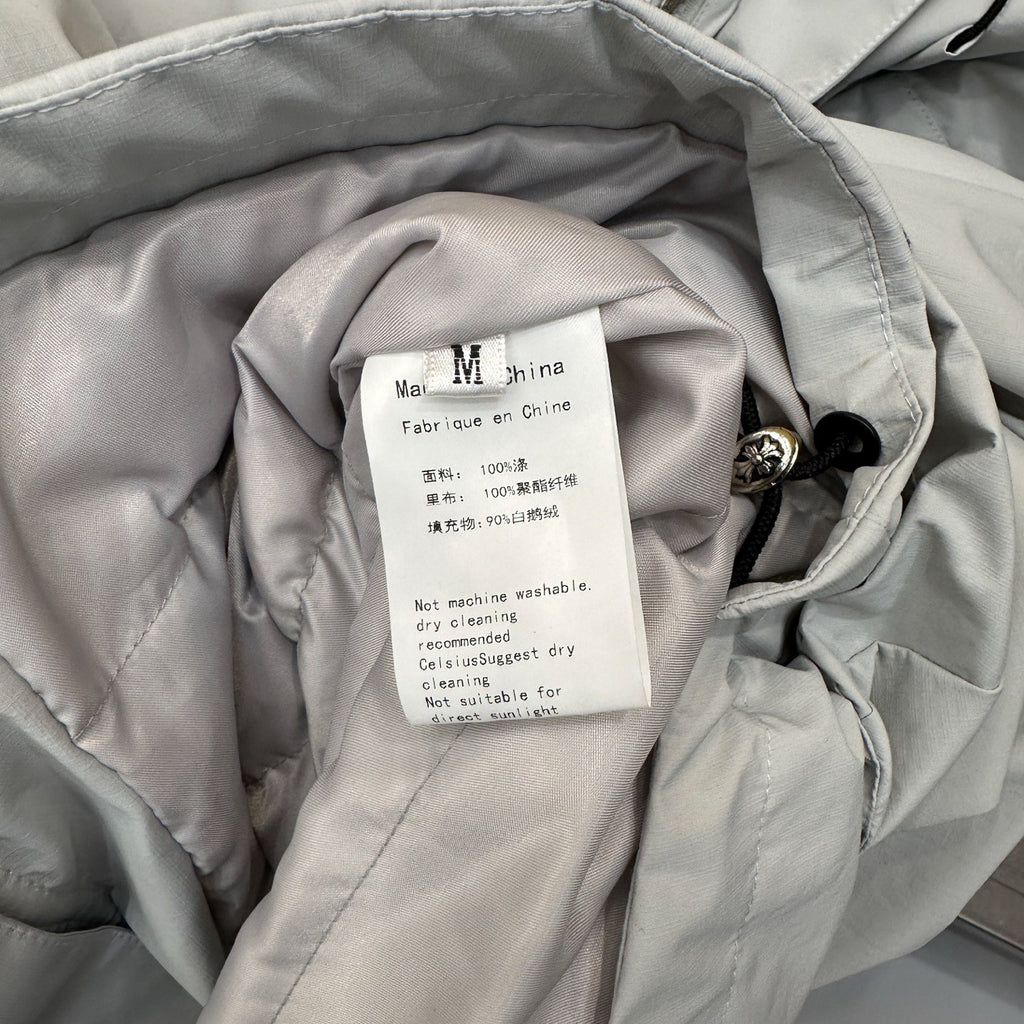 Chrome Hearts Men's And Women's Fall/winter Fashion Casual Solid Color Hooded Zipper Windproof Single Breasted Button Classic Logo Print White Goose Down Filled Jacket #79546