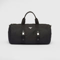 Prada Black Re-nylon and Saffiano Leather Duffle Bag #335984