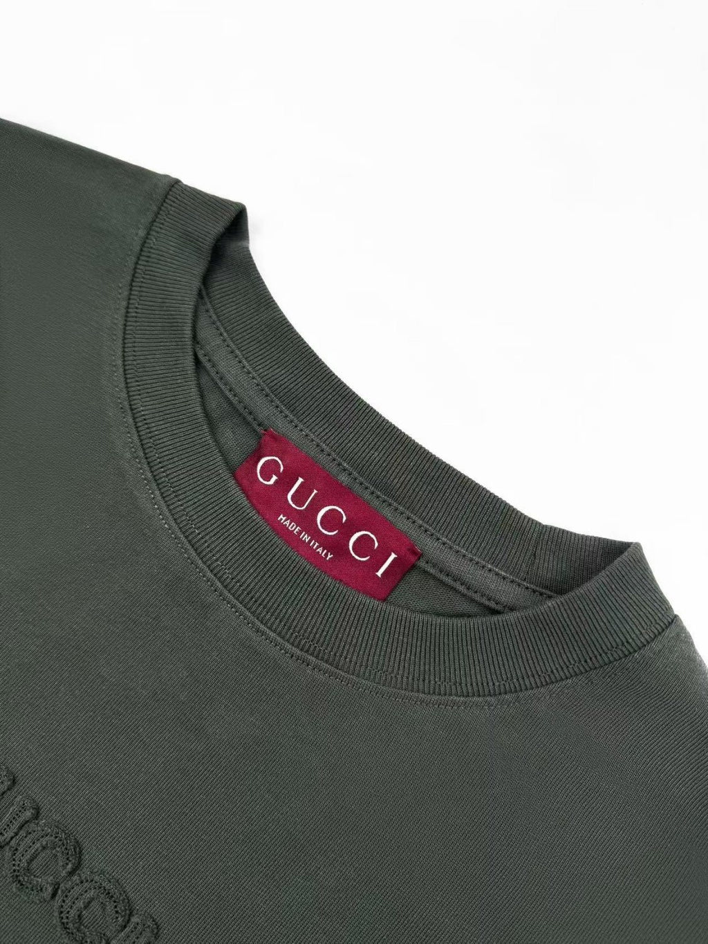Gucci Men's Summer Solid Color Embroidered Letter Printed Cotton Round Neck Short Sleeve T-Shirt #75317