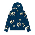 Denim Tears Cactus Tears Wreath Floral Print Hooded Sweatshirt Casual Tie Drawstring With Loose Sweatpants #71879