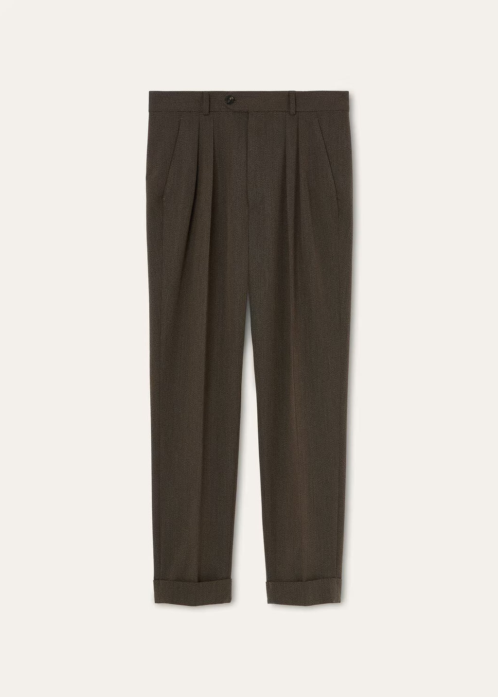 Loro Piana Men's Stafford Mid-Rise Straight-Leg Wool Solid-Color All-Season Casual Pants Ngvp #2563