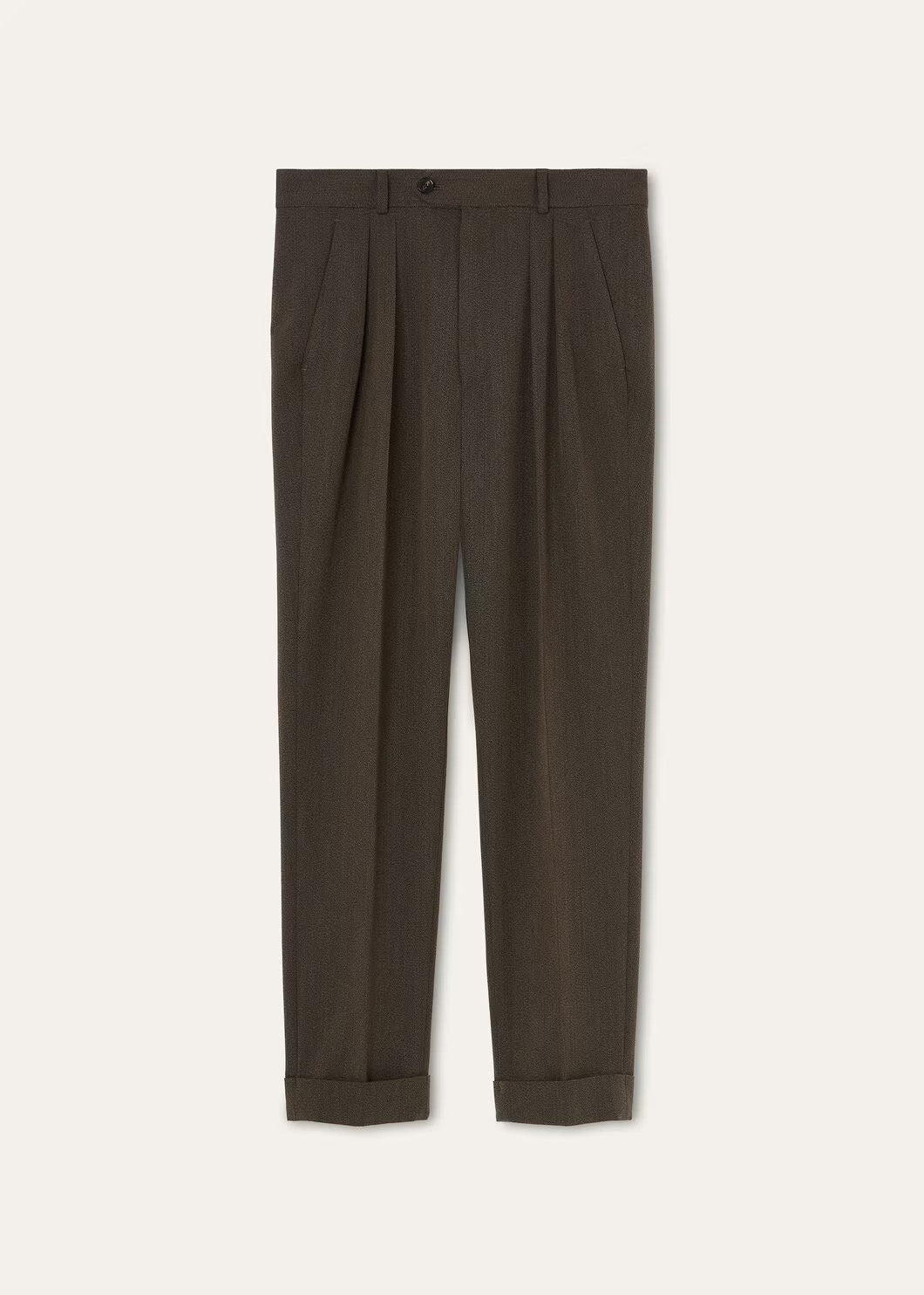 Loro Piana Men's Stafford Mid-Rise Straight-Leg Wool Solid-Color All-Season Casual Pants Ngvp #2563