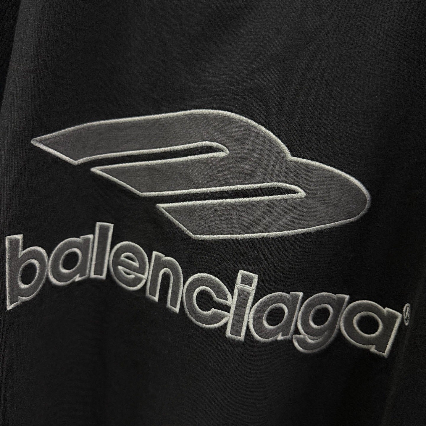 Balenciaga Top-Quality Version Men's 3b Football V-neck T-shirt Oversized Black Anthracite  #336374