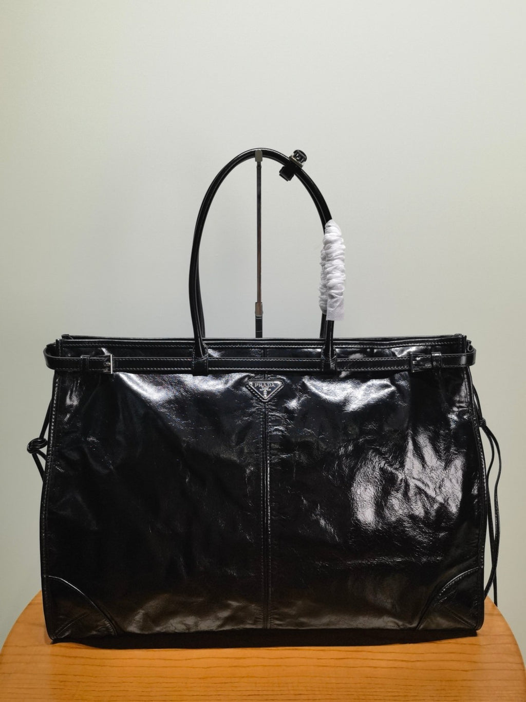 PRADA Black Prada Bonnie Leather Tote Bag #381312