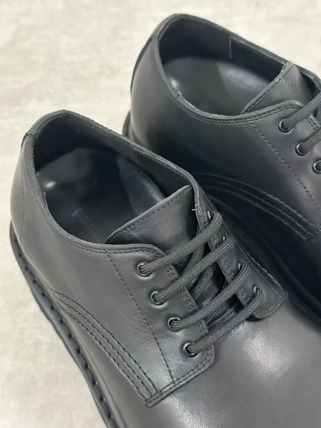 Balenciaga STOMPER Men's Spring/Fall Fashion Classic Round Toe Lace Up Chunky Heel Brogues Derby Shoes #79321