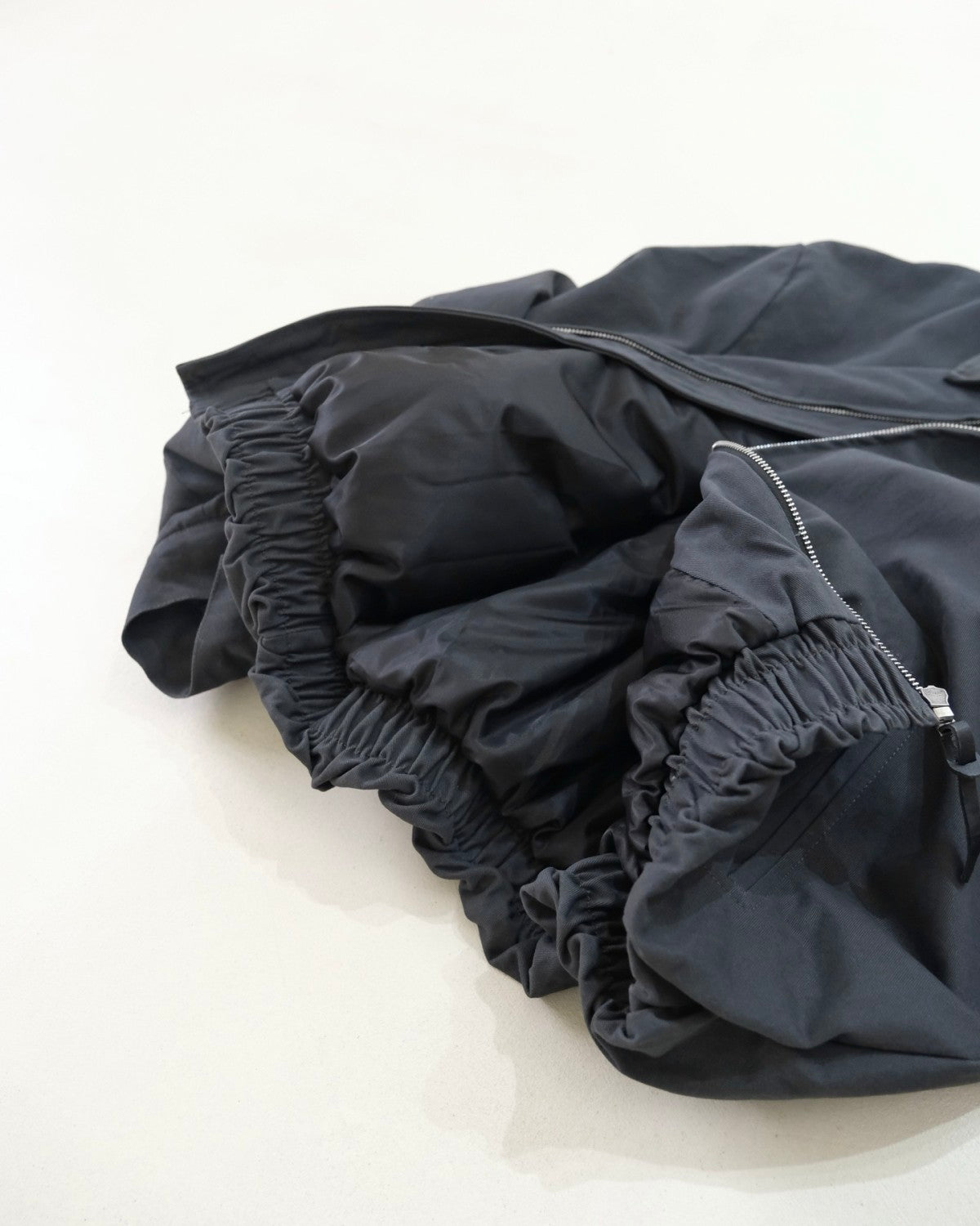 Acne Studios SS25 Men's and Women's Barn Logo Patch Fitted Zip Off Shoulder Long Sleeve Bomber Jacket #332324
