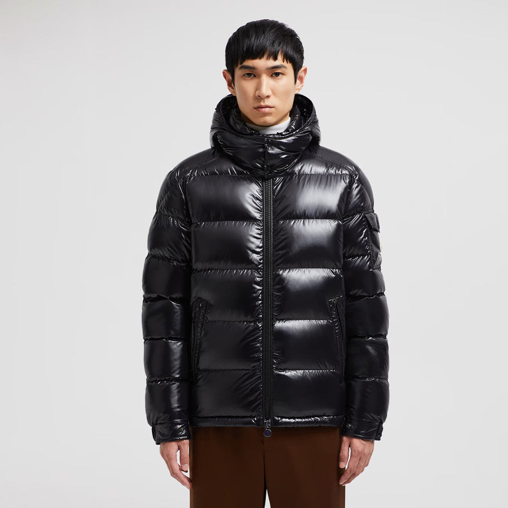 Moncler Men's Women's Maya Series Autumn And Winter Solid Color Zipper Short Warm Hooded Puffer Coat Down Jacket #71728