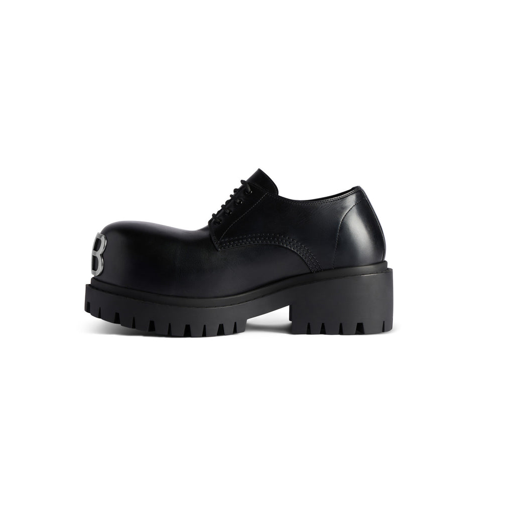 Balenciaga STOMPER Men's Spring/Fall Fashion Classic Round Toe Lace Up Chunky Heel Brogues Derby Shoes #79321