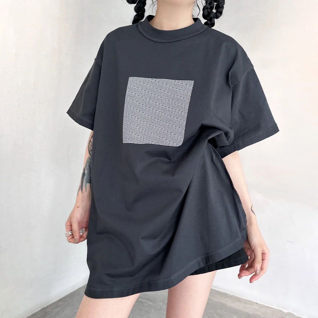 Balenciaga Men's And Women's Summer Retro Print Washed Old Loose Short Sleeved Black T-shirt Ngvp #8466