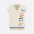 Dior Men's Fall White Knit Sleeveless Sweater Tank Top Vest #97211