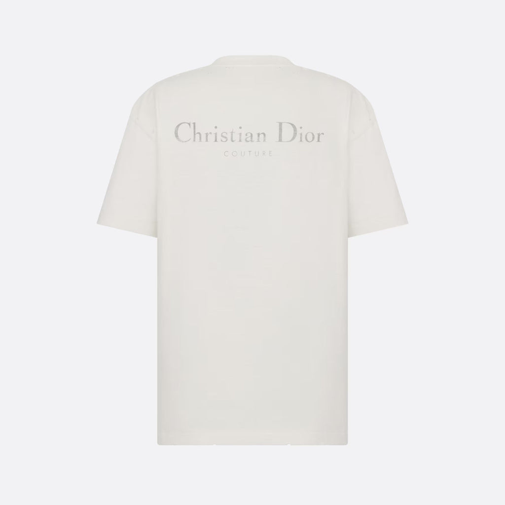 Dior Couture Relaxed-Fit T-Shirt Torn Short Sleeve Solid Colour #96329