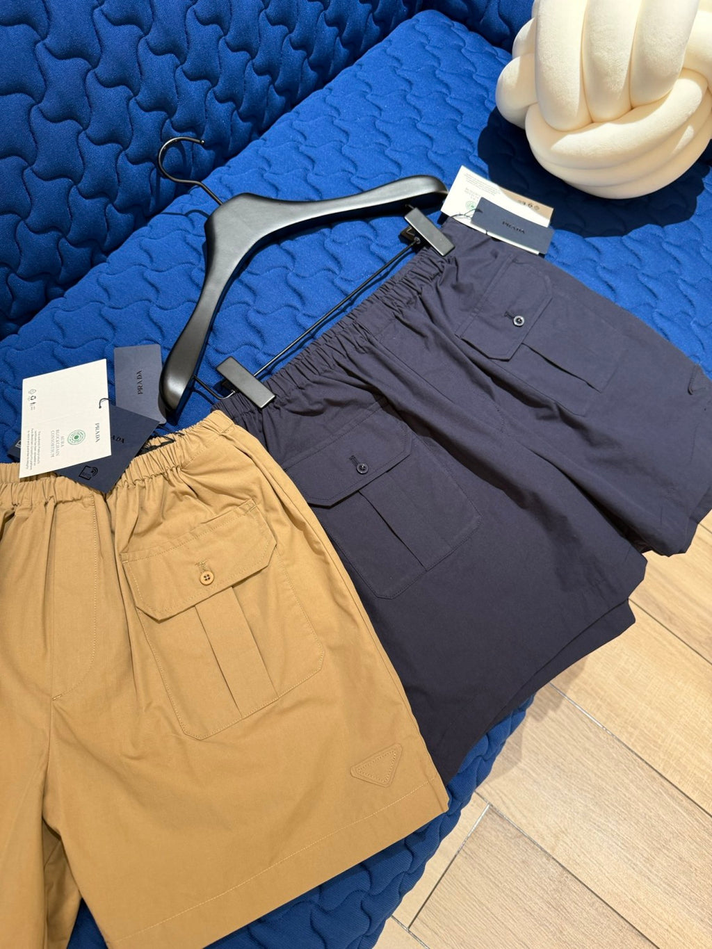 PRADA Khaki Cotton Poplin Bermudas #377406