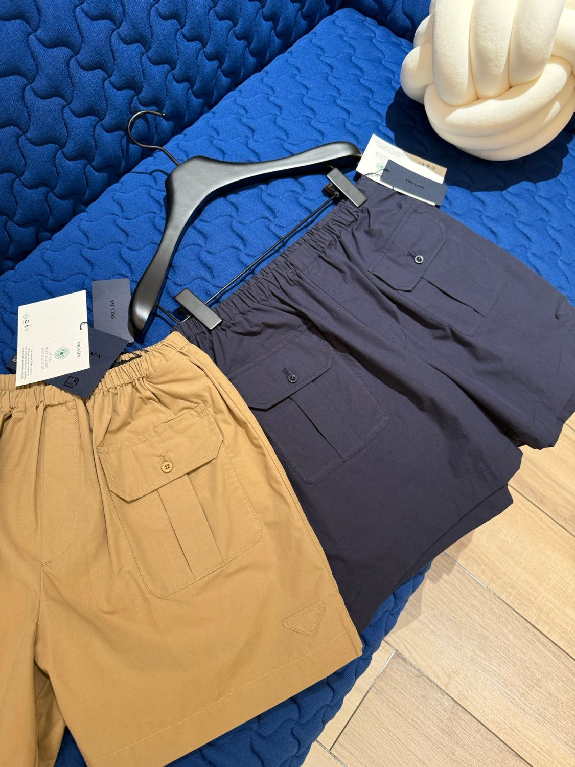PRADA Khaki Cotton Poplin Bermudas #377406