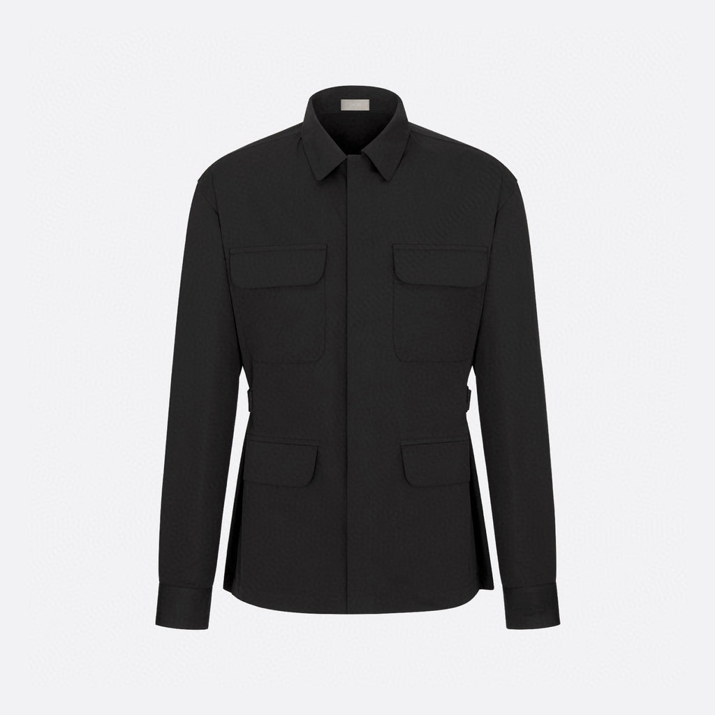 Gucci Men's Spring/Summer Solid Color Fashion Casual Logo Embroidered Collar Cotton Flap Pocket Single Breasted Long Sleeved Shirt Jacket #78252