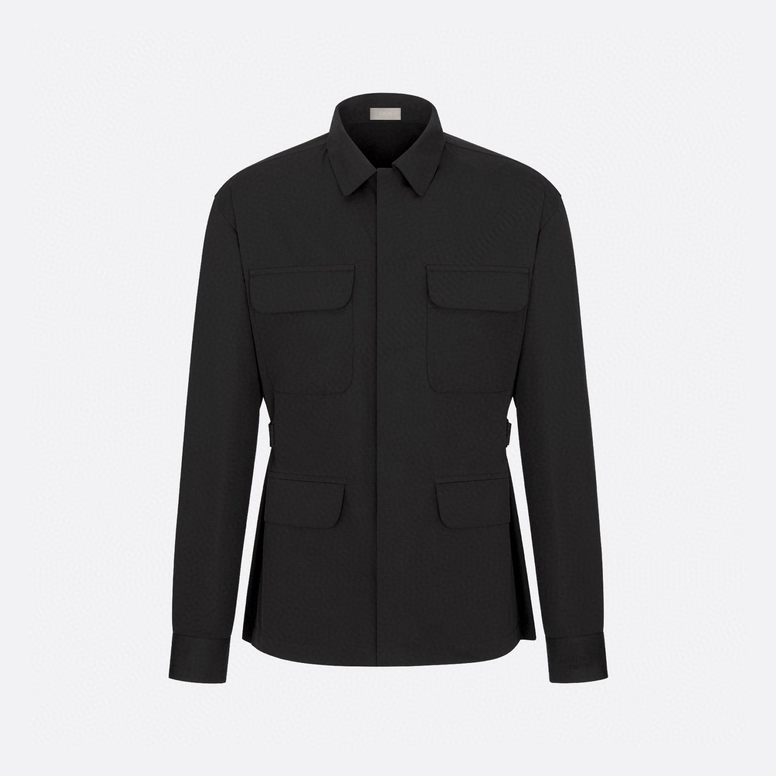 Gucci Men's Spring/Summer Solid Color Fashion Casual Logo Embroidered Collar Cotton Flap Pocket Single Breasted Long Sleeved Shirt Jacket #78252
